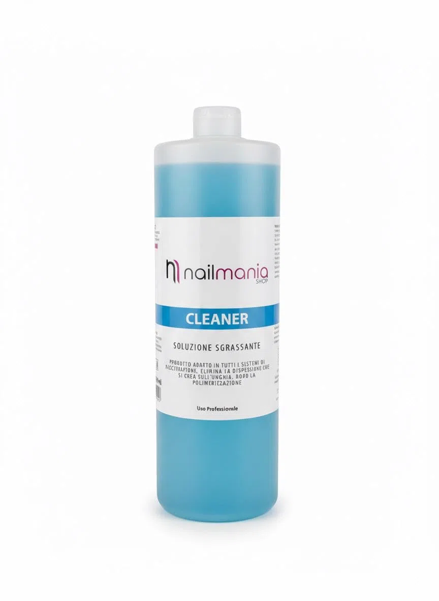 Cleaner 1Litro - Prodotto a base alcolica per pulire e disinfettare l'unghia prima della manicure, ricostruzione gel e semipermanente