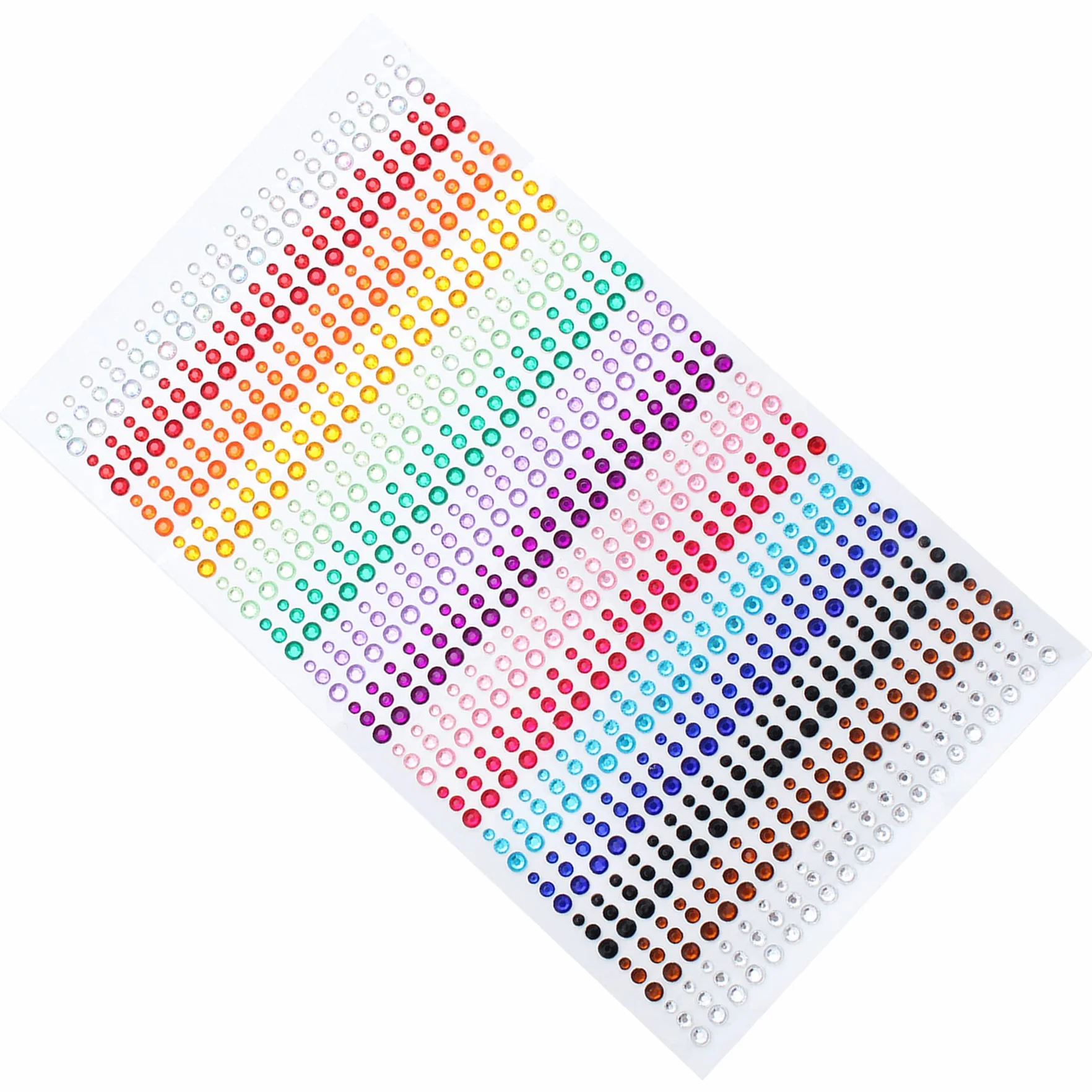 900 Pezzi Strass Adesivi,Brillantini per il viso Make Up autoadesivi Acrilico colorato,Fai da Te,Glitter Nail Art Decorazioni-3mm/4mm/5mm Multicolore