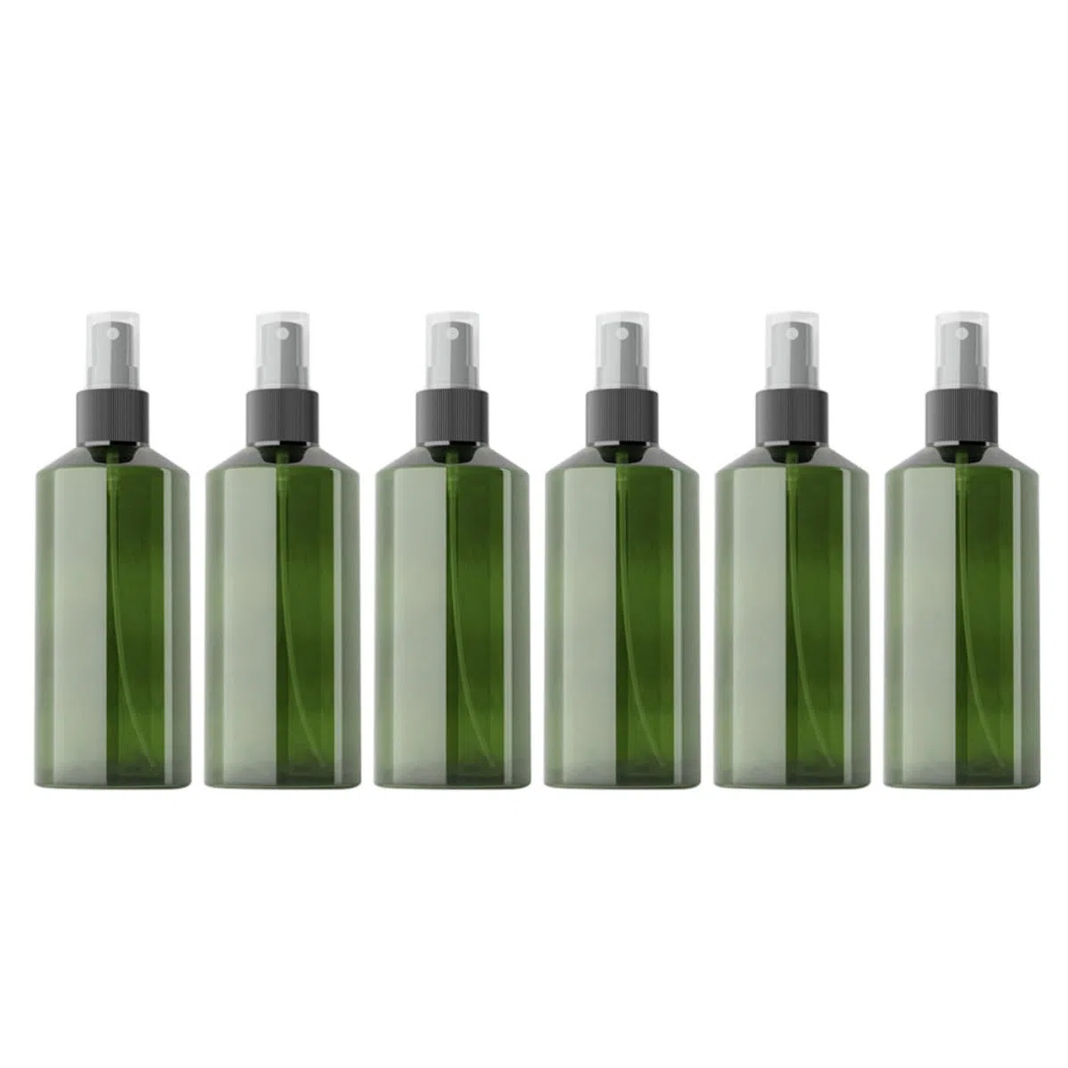 TIDTALEO Set 6 Flaconi Spray Vuoti da 200ml in Pet e Pp, Riutilizzabili e Salvaspazio, per Uso Esterno e Viaggi Colore Casuale